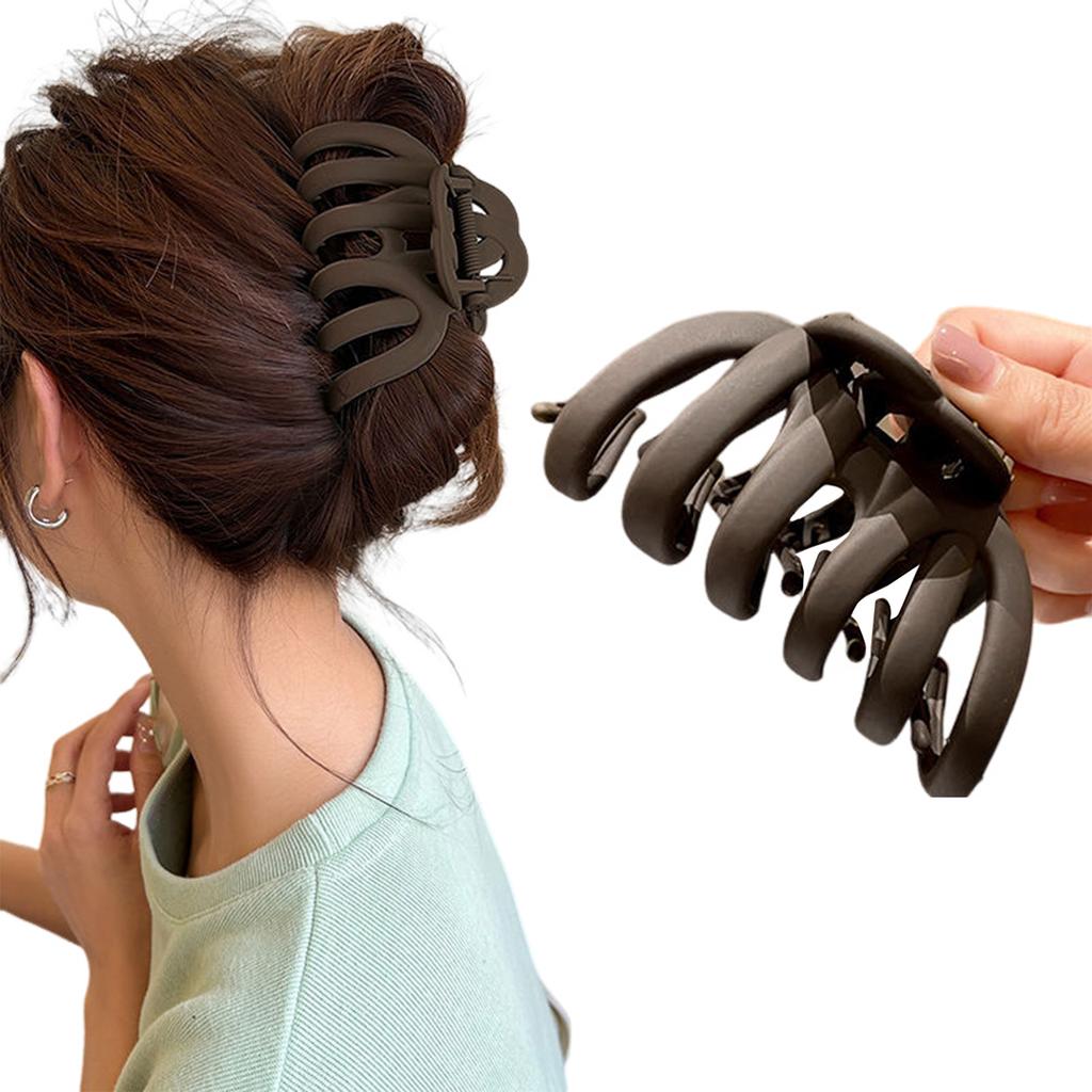 Women's Large Hair Claw Clips Solid Color Non-Slip Unbreakable Hair Clips for Stylish Hair Accessories