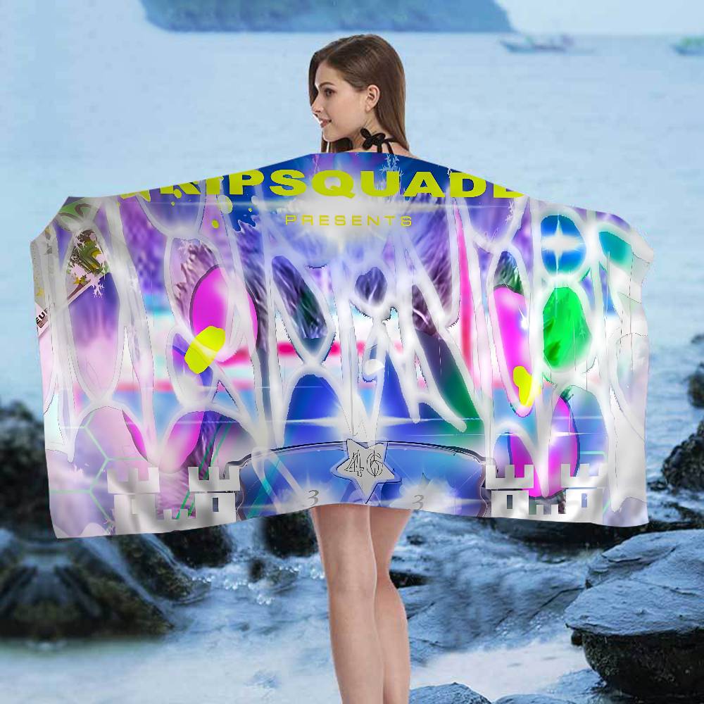 Bladee 333 Drain Gang Big Microfiber Beach Towels Quick Dry Towel Sand Beach Towels Pool Towel for Travel Swim Pool Yoga