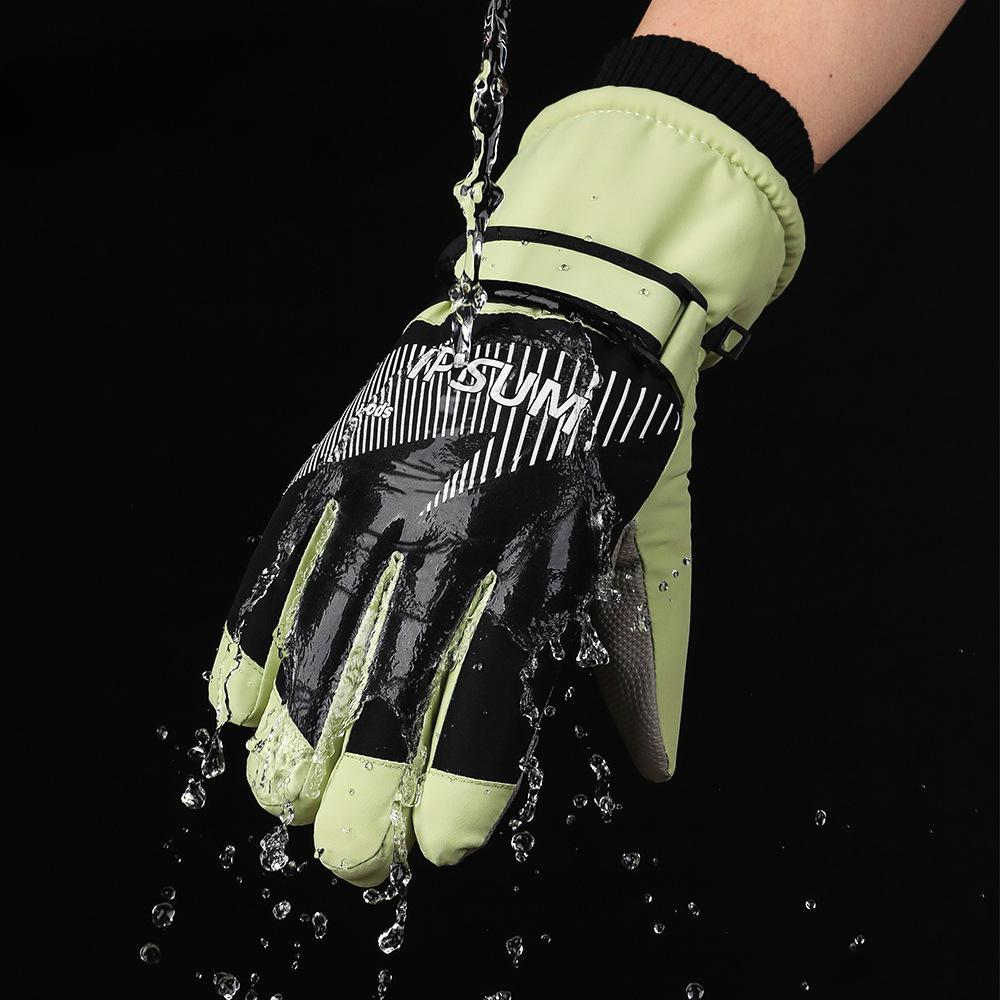 Ski Gloves for Men and Women In Winter Outdoor Cycling Cold Proof and Windproof Plus Velvet Thickened Heating Electric Vehicle Touch Screen Gloves