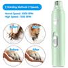 Dog Nail Grinder Professional 2-Speed Electric USB Rechargeable Pet Nail Trimmers for Paw Safe Grooming for Cats