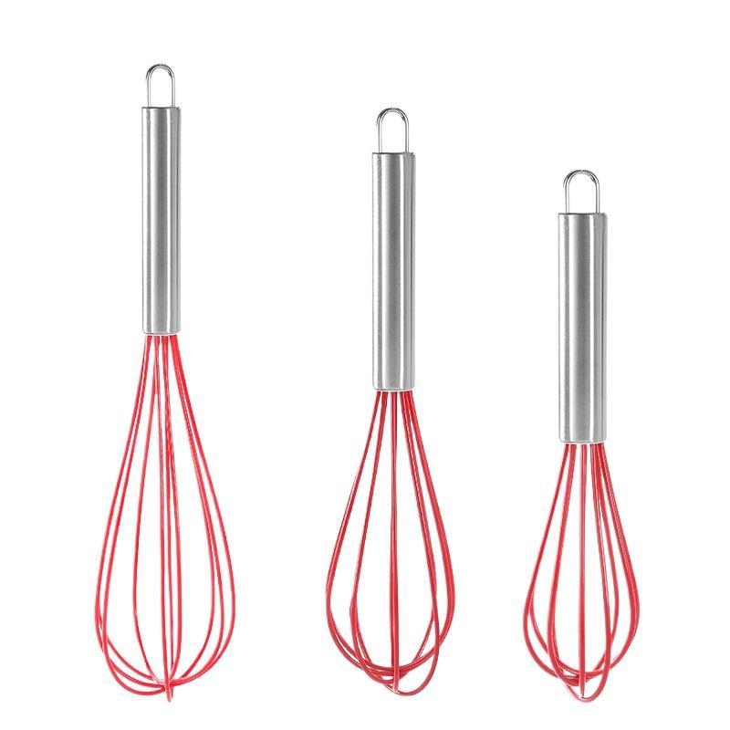 Hot 8/10/12 Inch Stainless Steel Egg Stirring Balloon Whisk Manual Egg Beater Mixer Kitchen Baking Utensil Cream Butter Whisk