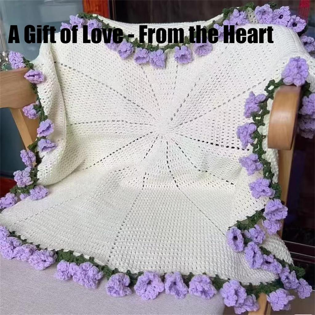 Handmade Knitting Yarn, Rose, Of The Valley Blanket, Jasmine Flower Bouquet, Crochet Hook, Creative Gift Material Package