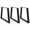VidaXL Dining Table Legs In V-Shape, 3 Pieces, Black, 100 X (72-73,3) Cm, Steel 4012596