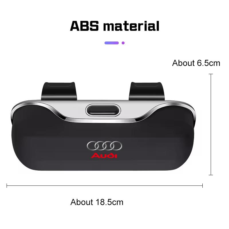 For Audi A4 A3 A6 TT S4 S5 S6 A1 A2 A5 A7 A8 Q1 Q2 Q3 Q4 Q5 Q6 Q7 Q Car Visor Sunglasses Glasses Case Clip Eyeglasses Box Holder