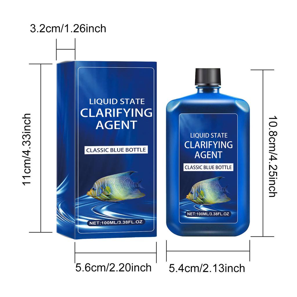 500ml Aquariums Water Clarifier for Clear Freshwater Tanks and Algae Removal