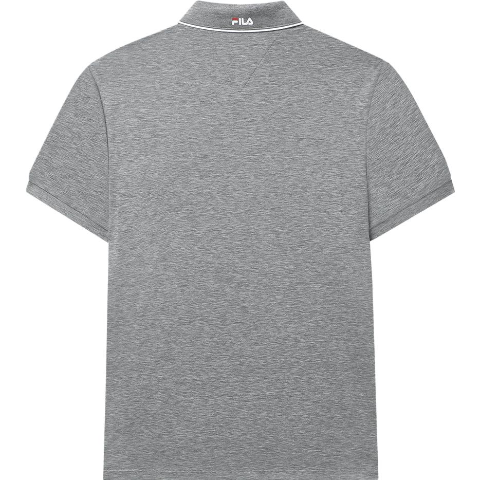 FILA 2023 Summer New Business Short Sleeve Polo Shirt Men tops Light-Black Gray F11M321106FMG