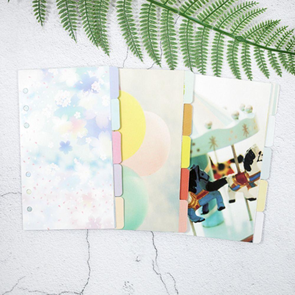 A5 A6 Notebook Divider Index Cherry Blossoms Style Binder Index Page Loose Leaf Separator Page