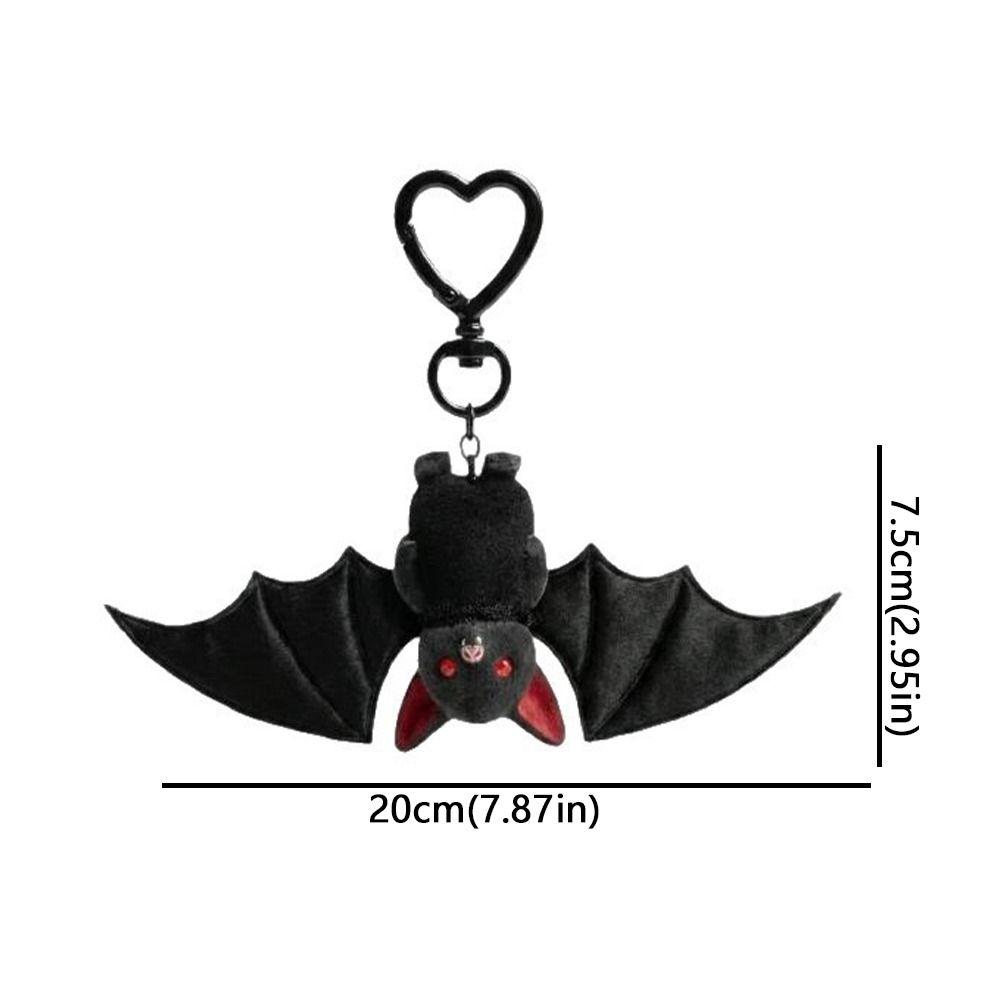 Transformable Plush Bat Keychain Novelty Cute Bat Keyring Bat Keychain with Wings Halloween Gift