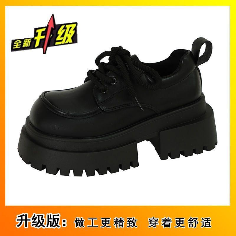 

British style big head platform lace-up small leather shoes women s 2025 autumn and winter new retro versatile jk college style single shoes 35