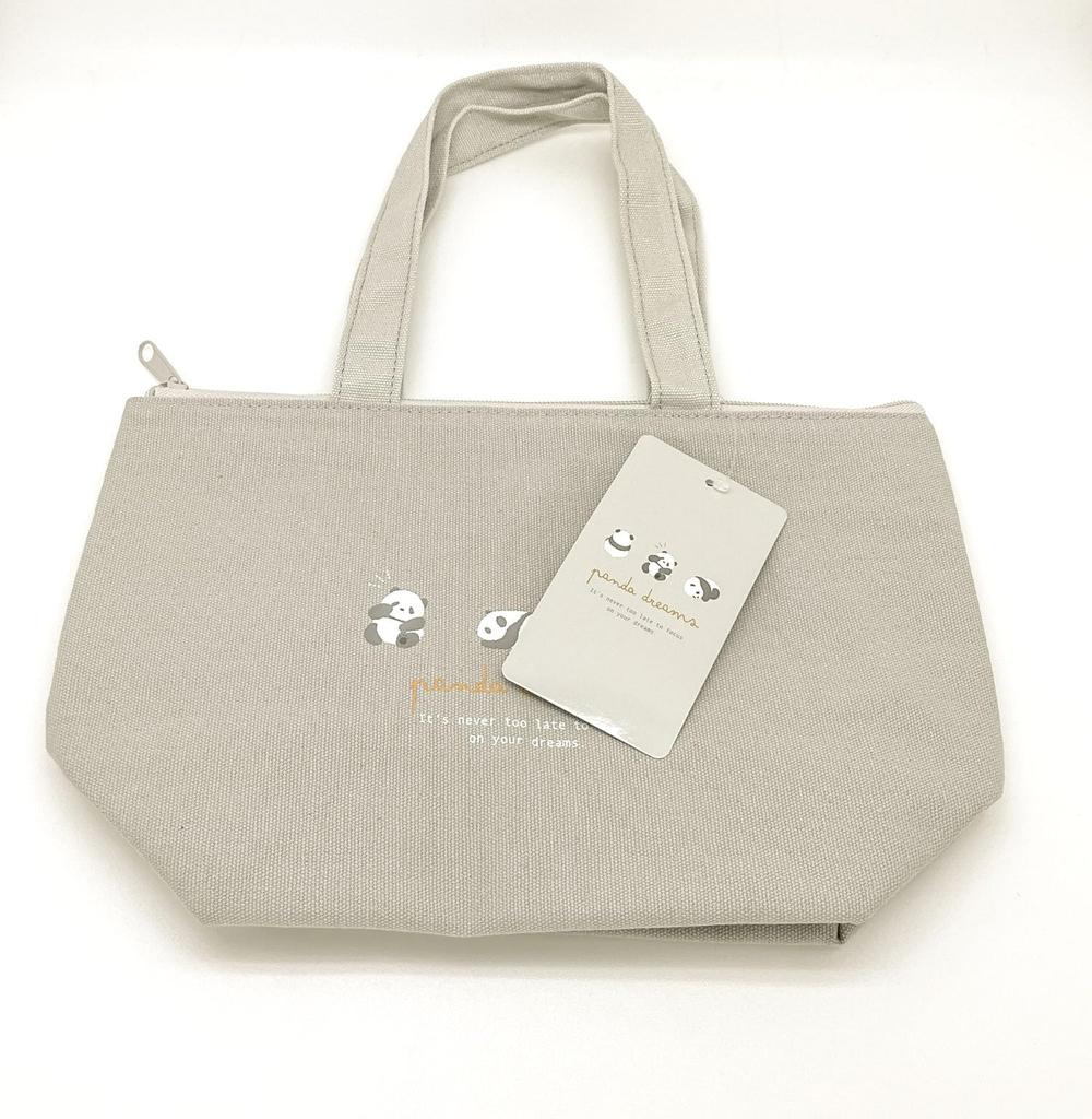 OSK Panda Lunch Bag with Zipper, Insulated Aluminum Tote Bag, Stylish and Cute, Unisex, for Kids, Students, and Adults (TB-14)