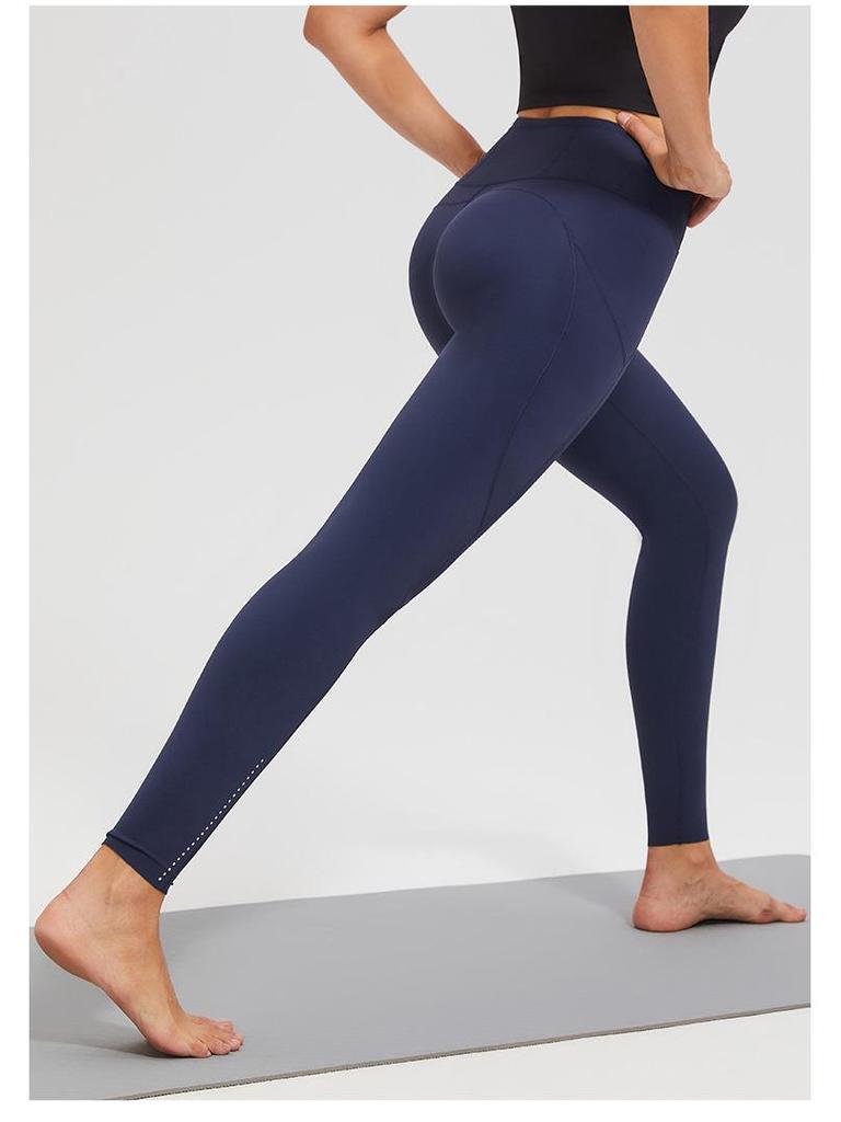 Fast & Free High-Waist Women's Yoga Pants for Running & Fitness - Peach Butt Lift, Elastic & Tight.