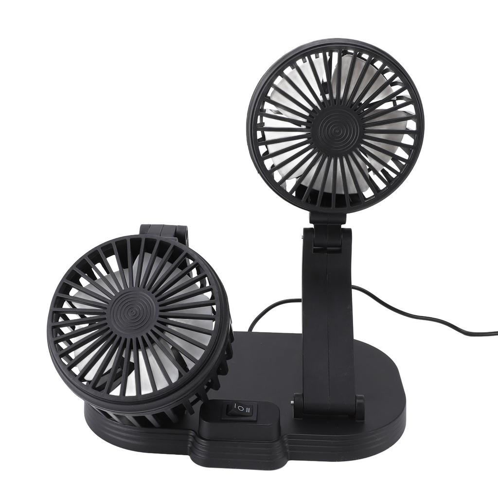 Car Dual Hd   Circulator Fan USB Powered Dashboard Cooling   Circulator Fan Electric Car Cooler Fan