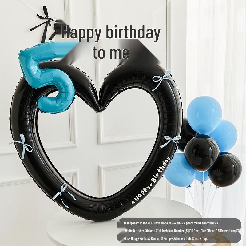First Birthday Heart Photo Frame Balloon Decoration for Boys & Girls