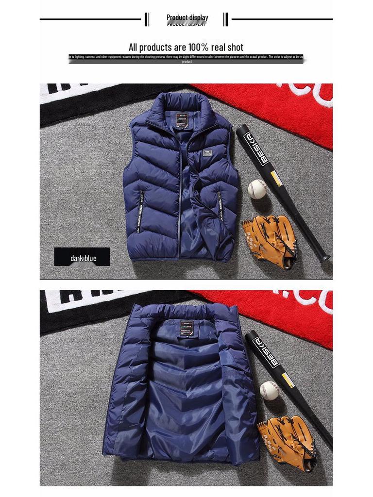 Herren Koreanischer Stil Dicke Daunenweste - Herbst/Winter 2020 Trend, Warme Ärmellose Jacke