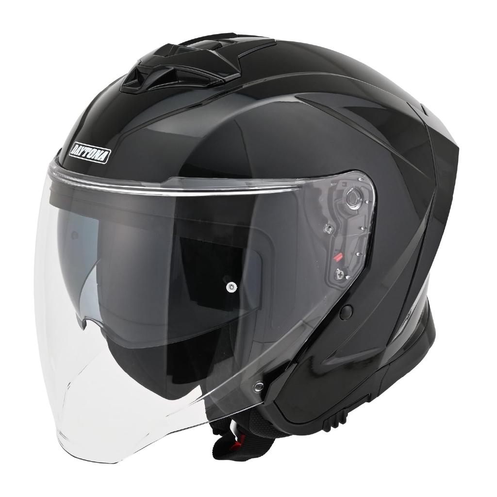 Daytona Jet Motorcycle SG Sport Inner Size L 61069 Helmet, Standard, High-Strength ABS, Design, Visor/Speaker Holes, Black, DN-006SJ, (59-60cm),