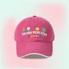 Mint Green Flower Baseball Cap Women's Spring and Summer Versatile Cute Big Head Circumference Hat Wide Brim Show Face Small Hat
