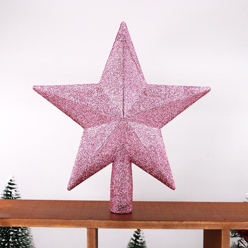 15/20cm Christmas Tree Top Star Merry Christmas Decorations for Home Shiny Gold Powder Five-pointed Star New Year's Ornament