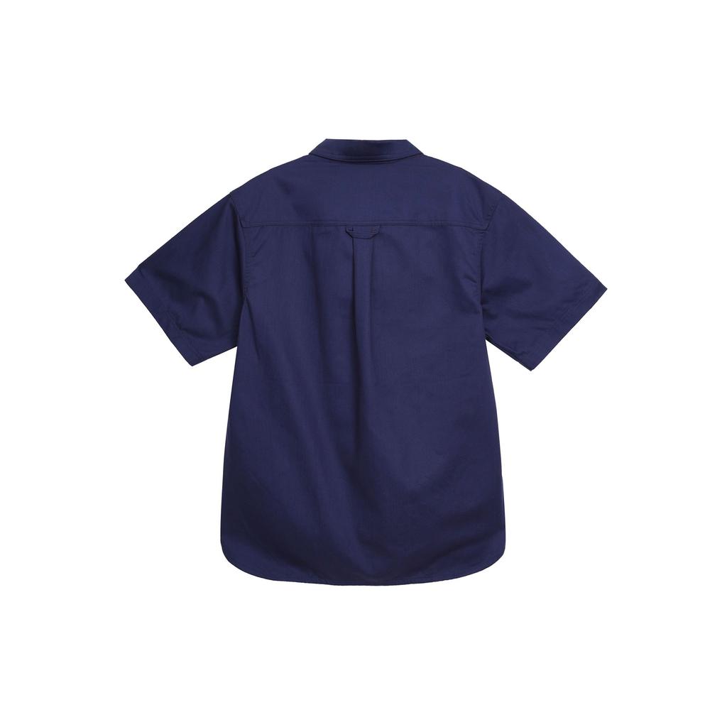 Nike Solid Logo Single-Breasted Short Sleeve Shirt Men Tops Dark-Teal DV9076-410