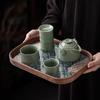 Hongyu Cui Bamboo Ceramic Quick Tea Set