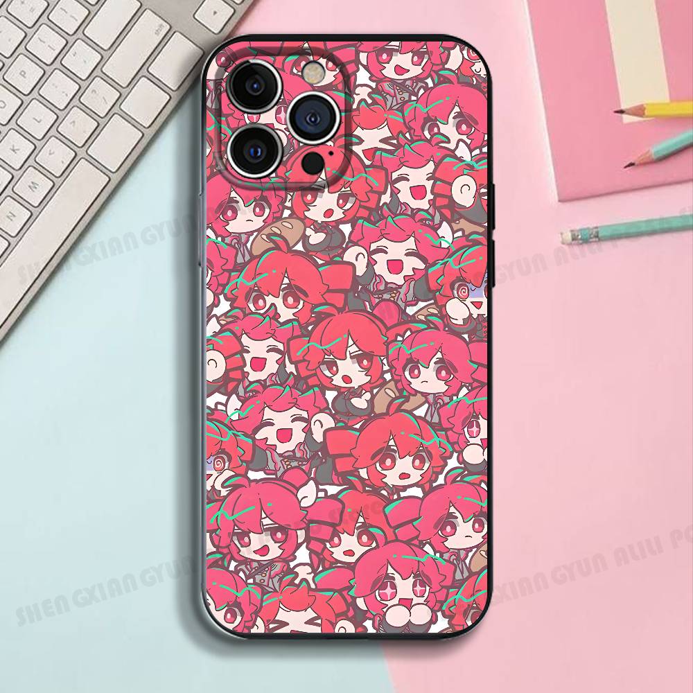 

Virtual Kasane Singer Teto Black Matte Phone Case For IPhone 17,16,15,14,13,12,13,12 Pro Max Plus XS Silicone Soft Back Cover iPhone15plus