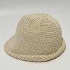 Autumn and winter warm versatile and thin handmade wool fisherman's hat children's curling irregular front long rear short knitted basin hat