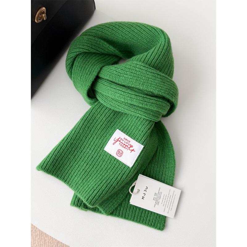 Australian Pure Wool Scarf Women's Autumn and Winter Atmosphere Versatile Warm Knitted Scarf