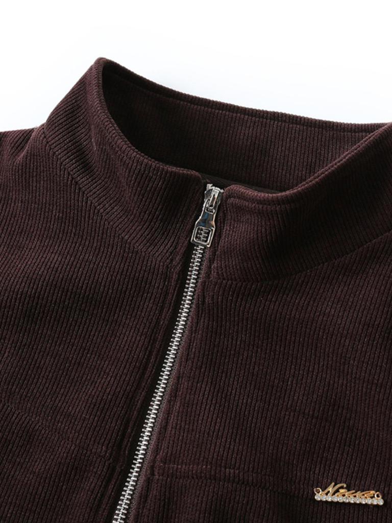 Mom's Autumn Fleece-Lined Sportswear Set for Middle-Aged & Elderly Women