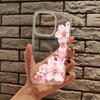 Pink Hibiscus Floral Aesthetics Coquette Clear Phone Case Cover for iPhone 17 16 11 15 14 13 12 Pro Max XS X 7 8 Plus Hard Funda
