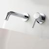 Gun Gray Badezimmer Waschbecken Armatur Messing Wandmontierter Mischer Warm- und Kaltwasser Beckenhahn Einhebel Gebürstetes Gold/Gold/Schwarz/Chrom