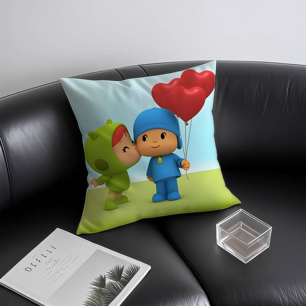 Милая наволочка B-Boy-Girl-P-Pocoyo Защита от пылевых клещей Невидимая молния Диван-кровать 12x12Inch