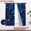 2D flat printing 2pcs Curtain Drapes Starry Night Sky Digital Printed Polyester Drapes Seasonal Party & Holiday Decor for All