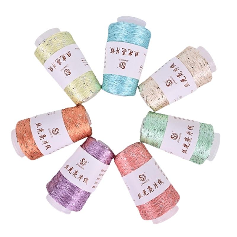 150 Colour 700M 100g Special Sequin Yarn DIY Garment Accessories Rag Doll Knitting Yarn