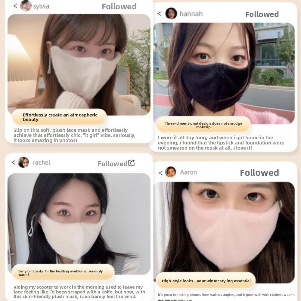 New Winter Warm Face Mask Fleece Lined Windproof Sunscreen Cycling Mask Cold-resistant Breathable 3D Mask Outdoor