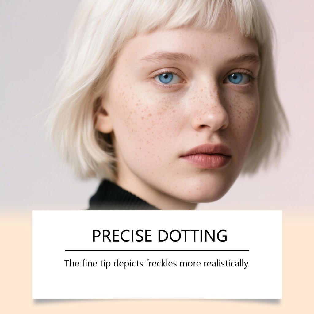 Schnelltrocknender Imitations-Sommersprossenstift, Schweißfester Imitationsfilm, Lang anhaltender Sommersprossen-Make-up-Effekt, 4 ml