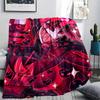 1Pc Alastor Anime Print Flannel Blanket, High quality Comfortable for All Seasons, Home Decor, Warmth and Comfort, Perfect for Christmas Gifts 55