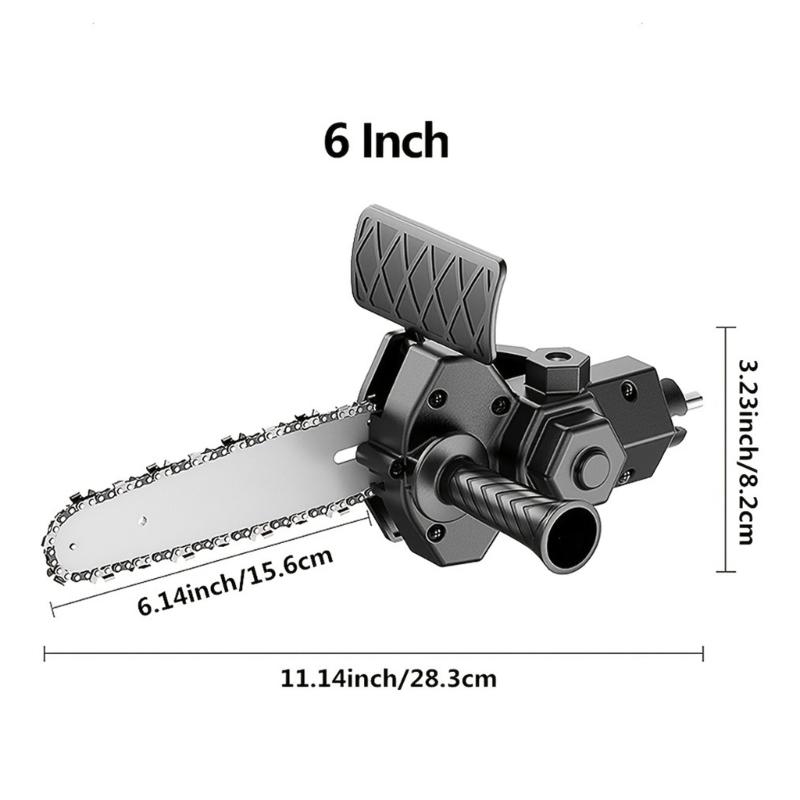 Portable Handheld Mini Electric Chainsaw Conversion Head Turn Your Regular Drill Into a Powerful Cutting Tool
