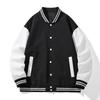Frühlings- und Herbst-Amerikanische Baseballjacke für Herren und Damen, Schwarz-Weiß gespleißt, Sport-Hongkong-Stil-Jacke