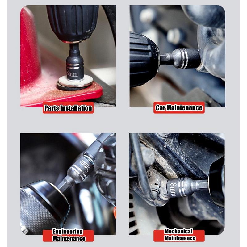 CR-V Steel Magnetic Nut Screwdriver Socket Bits For Power Drills Hex Shank Driver/Adapter Socket Wrench Tool Parts Accessories