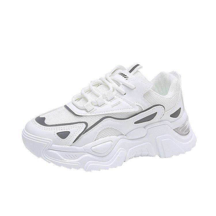 Casual sports dad shoes women's 2024 autumn and winter new Korean version fashion little white shoes breathable thick-soled lace-up dad shoes