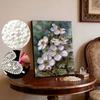 DIY Little White Flower Pearl Art Painting for Home Wall Decor Arts Craft  for Adults/Beginners Gift Idea Home Decor Without Frame