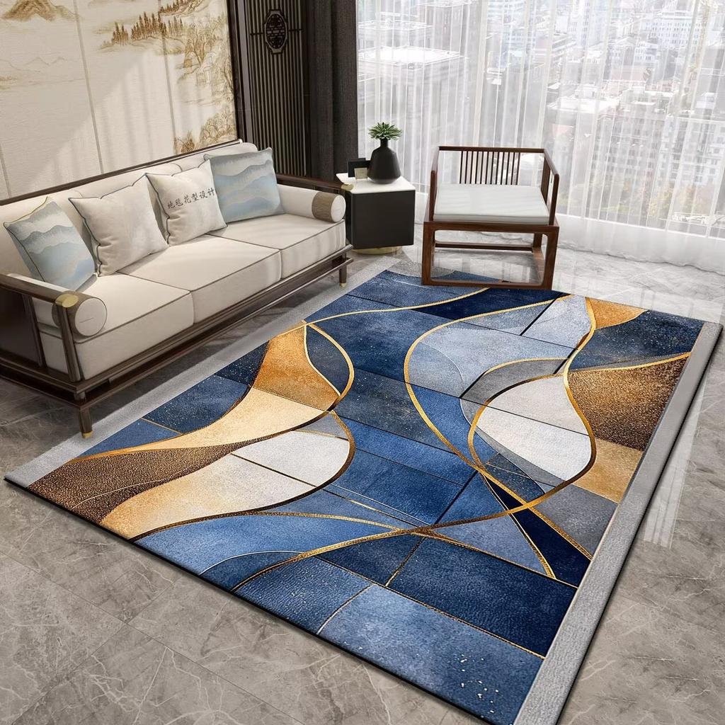 Honeycomb Geometric Pattern Area Rugs for Living Room Abstract Home Sofa Non-slip Carpet Bedroom Children Tatami Soft Floor Mat