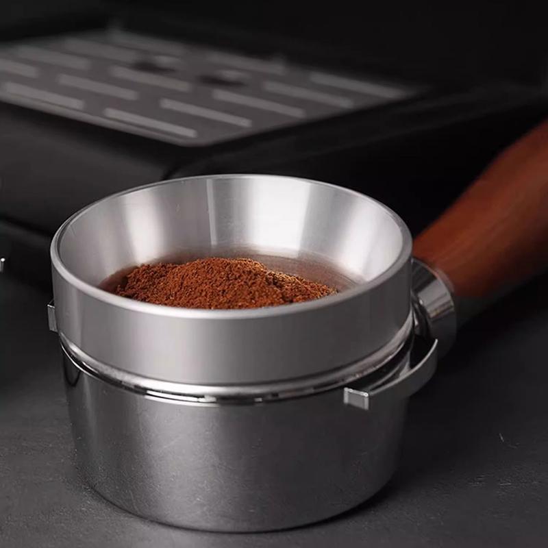 1 Pcs Silver Black Coffee Dosing Ring Magnetic Espresso Intelligent Funnel 51Mm 53Mm 54Mm 58Mm For Portafilter Barista Tools