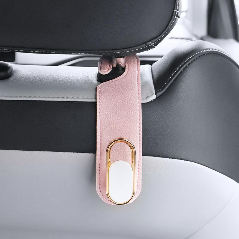 Pvc Leather Car Headrest Hook Conveniently Organizes Car Interior And Provides Stable Hanging Support For Daily Belongings