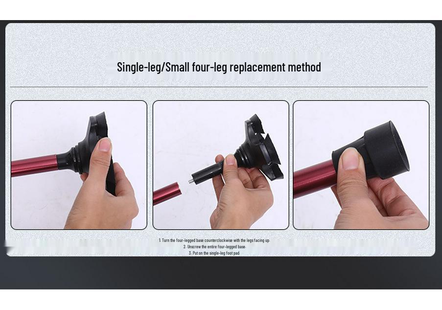 Yunxiang Retractable Non-slip Aluminum Walking Cane with LED Light