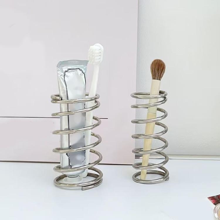 Sturdy Rustless Countertop Shelf Organizer For Cosmetics Toothbrush Storage Space Efficient Bathroom Decoration Solution