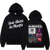 Rapper Anuel AA Real Hasta La Muerte Kapuzenpullover Herren Damen Hip Hop Retro Stil Sweatshirt Pullover Harajuku Mode Übergroß mit Kapuze