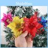 Vibrant 16cm Shimmering Artificial Flower For Stylish Christmas Tree Decorations