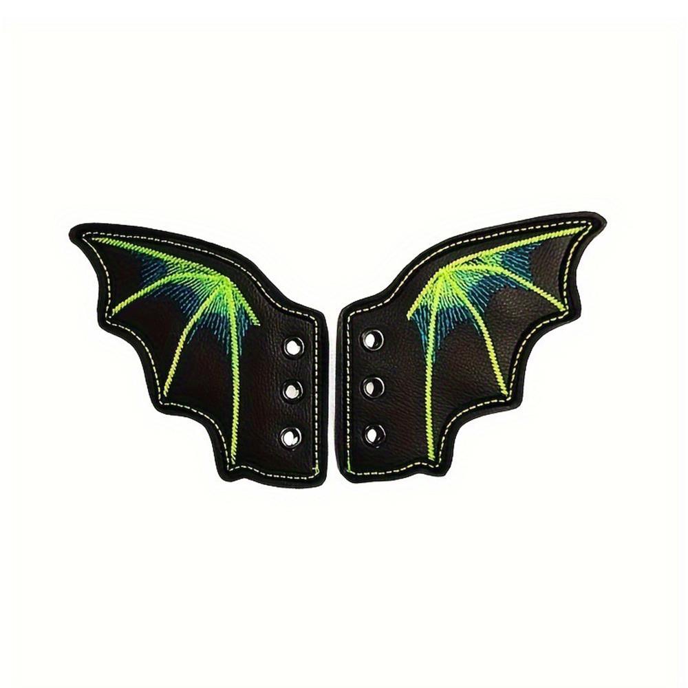 1Pair Angel Wing Shape Girls Boot Skate Shoes DIY Decorations Sneaker Clothing Shoelaces Decoration Punk Emo Style Halloween