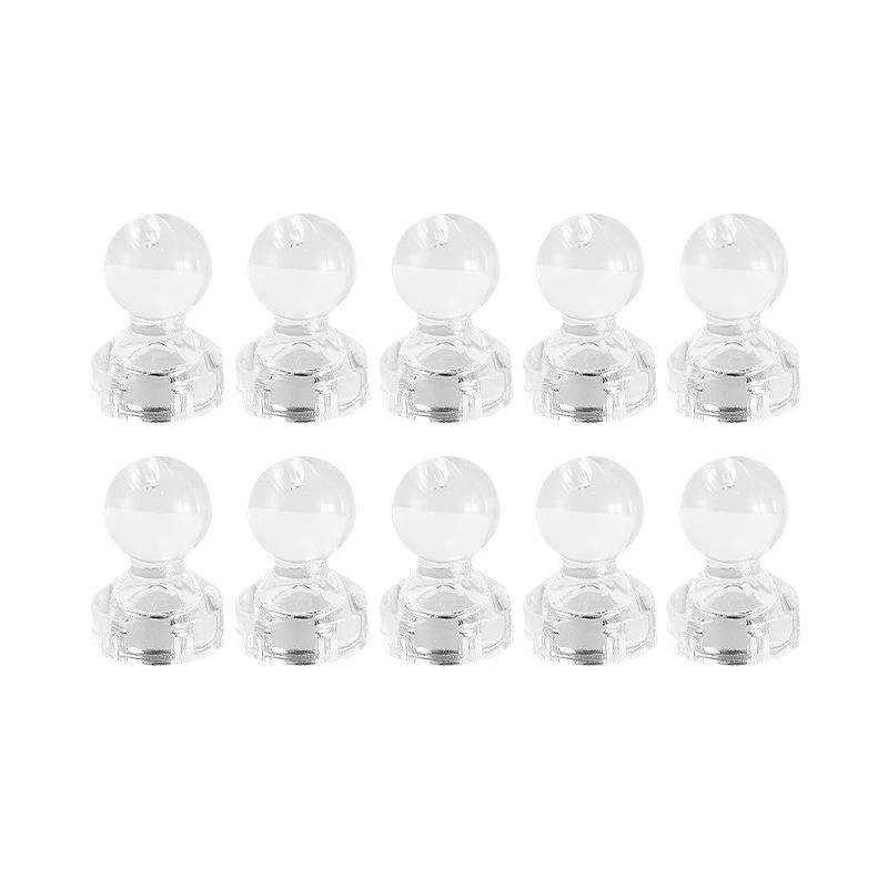 

10pcs Transparent Thumbtack Refrigerator Magnet Kitchen Hoto Wall Message Board Magnetic Stickers Office Blackboard Decor Magnet