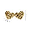 High-End Light Luxury Peach Heart Stud Earrings - Stainless Steel